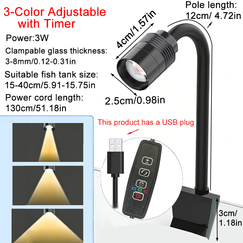 Marine Aquarium Led Lights - مصباح LED لحوض السمك بقوة 3