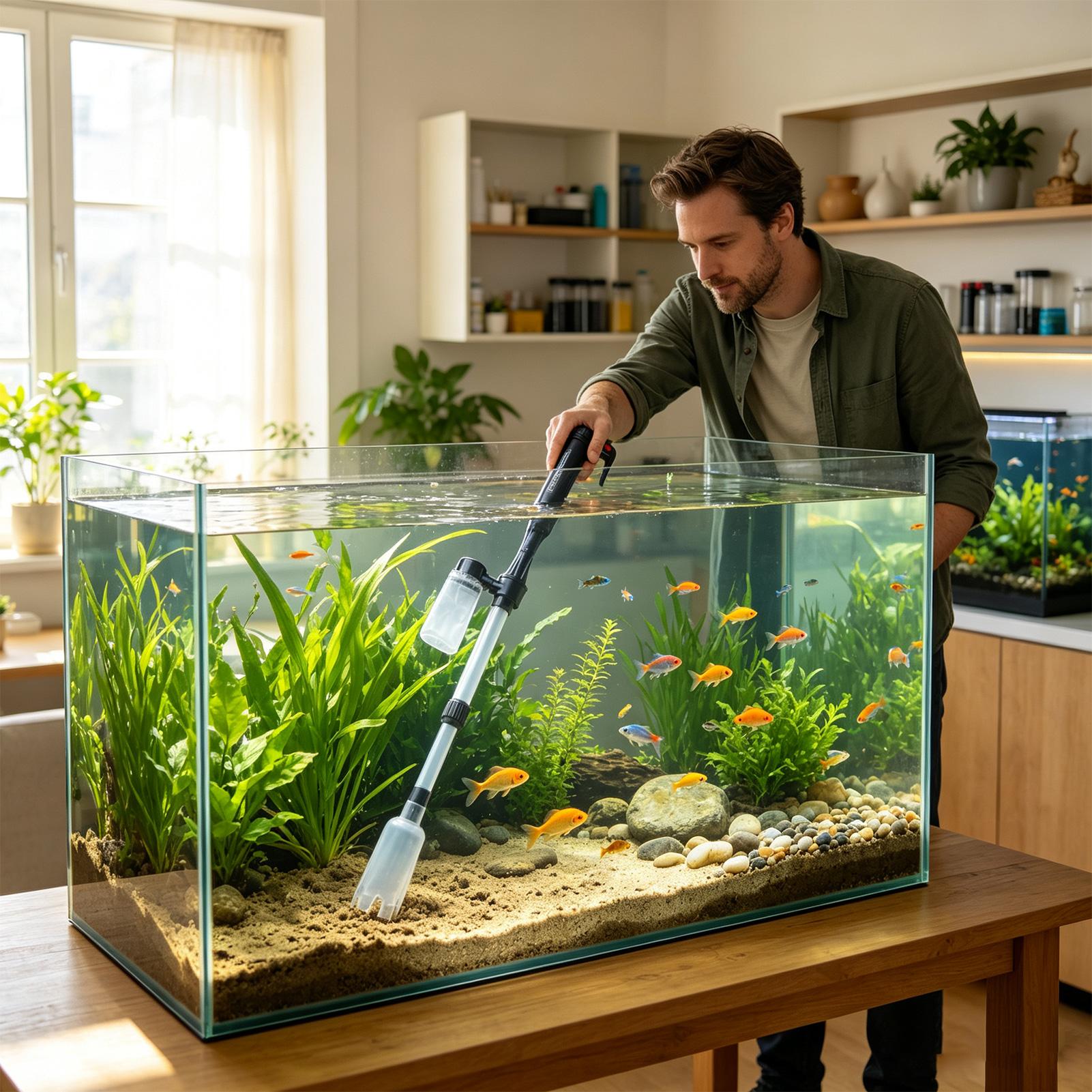 مكنسة كهربائية 3 في 1 لتنظيف ا - مراجعة Marine Aquarium Vacuum وسعره