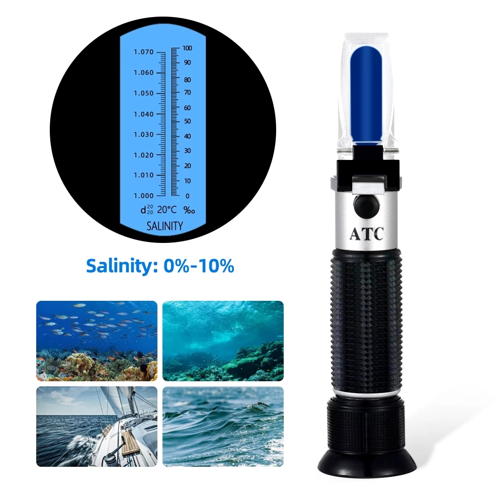 مقياس انكسار الملوحة 0-10% 1.0 - مراجعة Marine Aquarium Aquascape وسعره