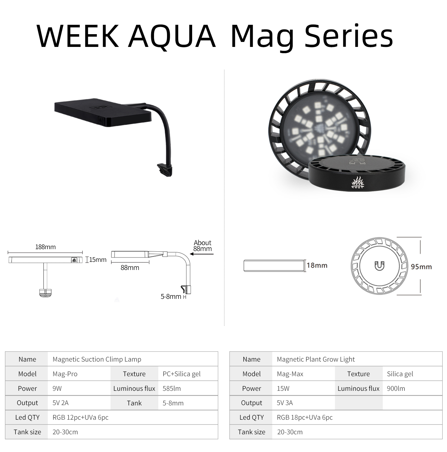 مصباح نمو النباتات WEEK AQUA M - مراجعة Marine Aquarium Led Lights وسعره