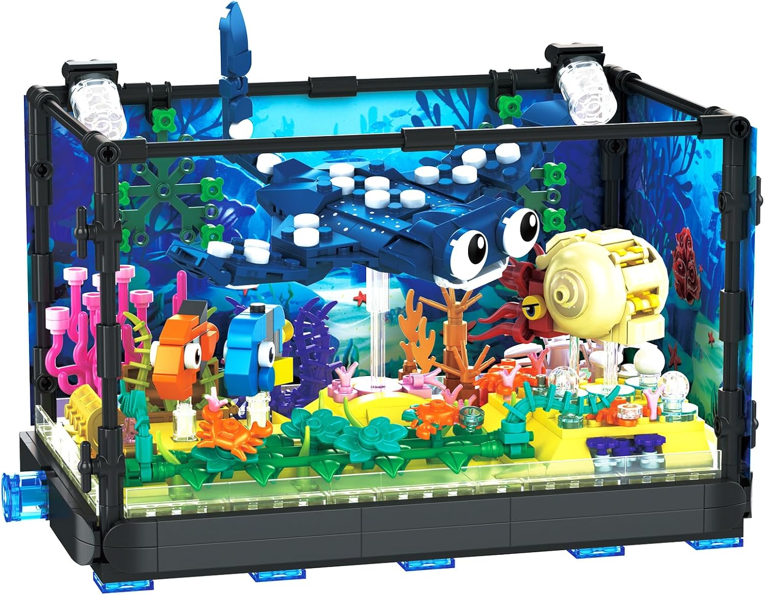 مجموعة بناء حوض السمك - لعبة ح - مراجعة Marine Aquarium Aquascape وسعره