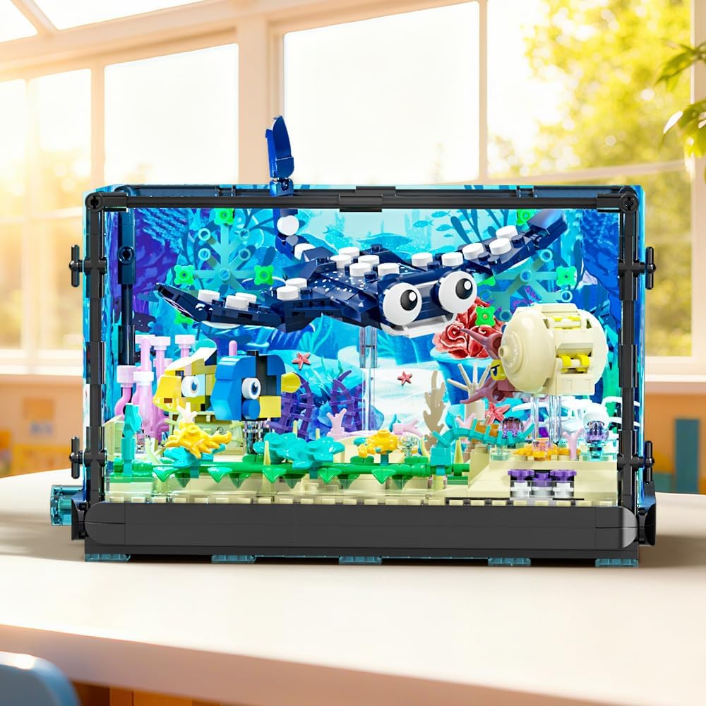 مجموعة بناء حوض السمك - لعبة ح - مراجعة Marine Aquarium Aquascape وسعره