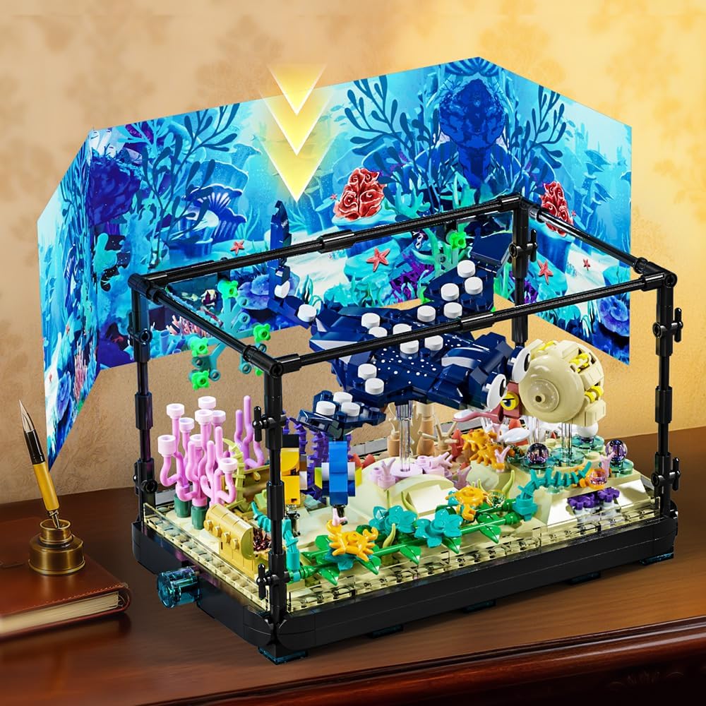 مجموعة بناء حوض السمك - لعبة ح - مراجعة Marine Aquarium Aquascape وسعره
