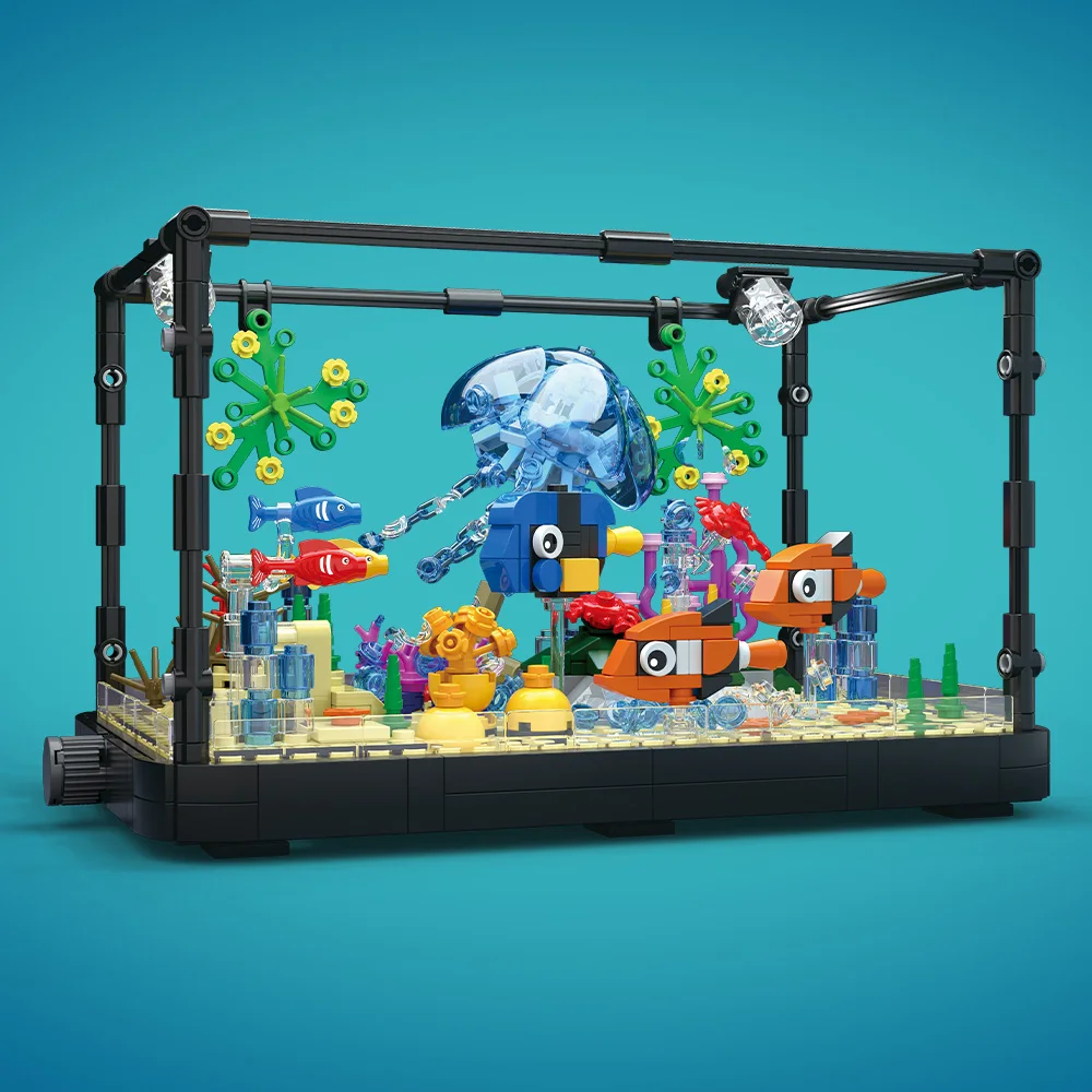 مجموعة مكعبات بناء حوض السمك م - مراجعة Marine Aquarium Aquascape وسعره