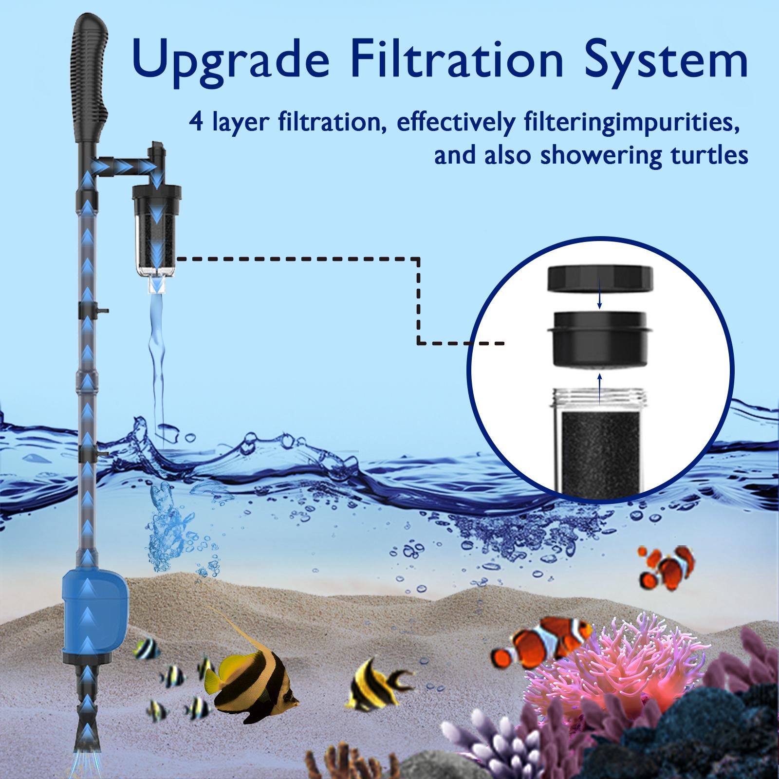 منظف حوض السمك الكهربائي - 32  - مراجعة Marine Aquarium Vacuum وسعره