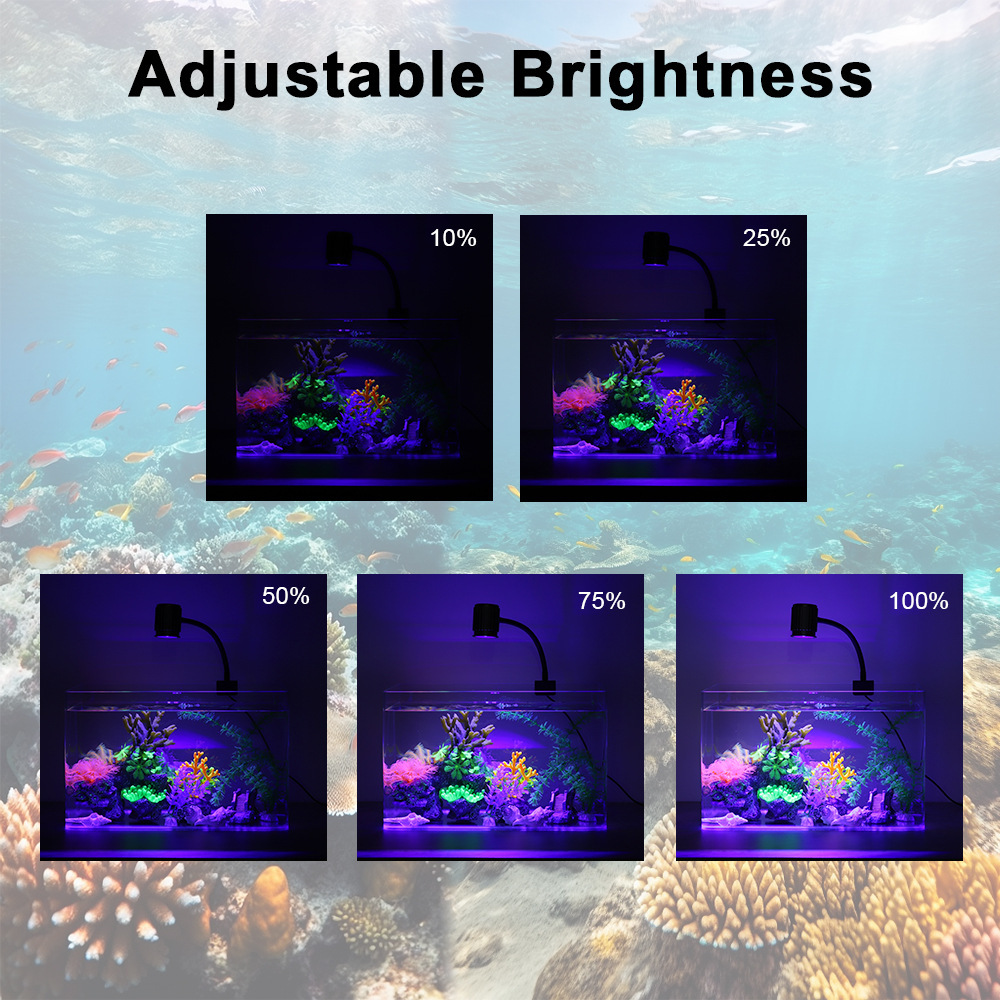 إضاءة LED للأحواض المائية بطيف - مراجعة Marine Aquarium Led Lights وسعره